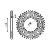 PBR ZĘBATKA TYLNA 4324 51 C45 YAMAHA TZR 125RR 96-00 (ŁAŃC. 428)