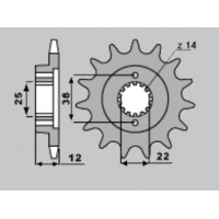 CHT ZĘBATKA PRZEDNIA 495 15 DUCATI 750 PASO 87-90 (495-15)