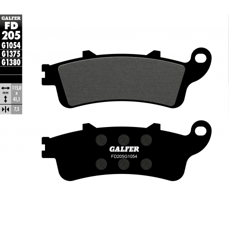 GALFER KLOCKI HAMULCOWE KH261 / KH281 PÓŁMETALICZNE