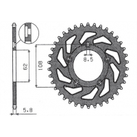 SUNSTAR ZĘBATKA TYLNA 714 40 APRILIA RS 125 '93-'05, TUAREG WIND 125 '89-'00 (JTR701.40) (ŁAŃC. 520) (71440JT)