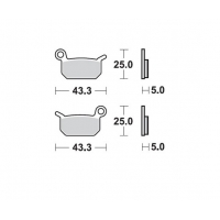 MOTO-MASTER KLOCKI HAMULCOWE KH325 SINTER METAL OEM: 11 (SINTERPRO RACING) KTM SXE -5 ELECTRIC 19- SX 50 09-, SX 65 04-08, HUSQV