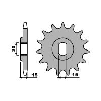 PBR ZĘBATKA PRZEDNIA 1170 14 18NC MOTO MORINI 350 (83-87) (ŁAŃC. 530)