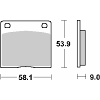 SBS PROMOCJA KLOCKI HAMULCOWE KH36 STREET STANDART CERAMIC KOLOR CZARNY PASUJE DO: KAWASAKI Z650/1000, SUZUKI GS550/650/850/1000