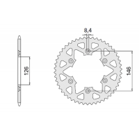 CHT ZĘBATKA TYLNA 808 41 (808-41) SUZUKI RM DR