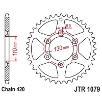 JT ZĘBATKA TYLNA CPI 50SM '06-12 (JTR1079.53)* (ŁAŃC. 520)