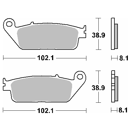 SBS KLOCKI HAMULCOWE KH142 / KH226 STREET CERAMIC KOLOR CZARNY