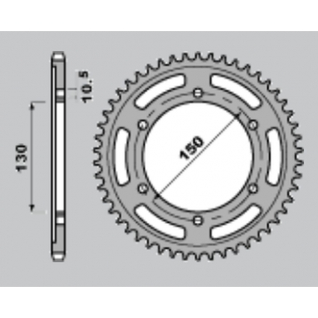 CHT ZĘBATKA TYLNA 300 39 YAMAHA TRX 850 (96-00) (300-39) (JT300.39)