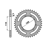 PBR ZĘBATKA TYLNA 4481 50 F YAMAHA DT 125 RE '04-'06 (ŁAŃC. 428)