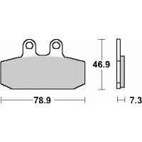 SBS PROMOCJA KLOCKI HAMULCOWE KH256 STREET STANDART CERAMIC APRILIA ATLANTIC 500 '02-'05, LEONARDO 125/150 '99-'06, SCARABEO 125