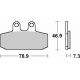 SBS PROMOCJA KLOCKI HAMULCOWE KH256 STREET CERAMIC APRILIA ATLANTIC 500 '02-'05, LEONARDO 125/150 '99-'06, SCARABEO 125/150 '99-