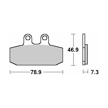 SBS PROMOCJA KLOCKI HAMULCOWE KH256 STREET CERAMIC APRILIA ATLANTIC 500 '02-'05, LEONARDO 125/150 '99-'06, SCARABEO 125/150 '99-