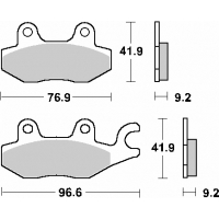 SBS KLOCKI HAMULCOWE KH197 STREET STANDART CERAMIC DAELIM SV 125 '11-'15, HONDA NS-1 75 '92-'00, KEEWAY PARTNER 100 '06-'10, KYM