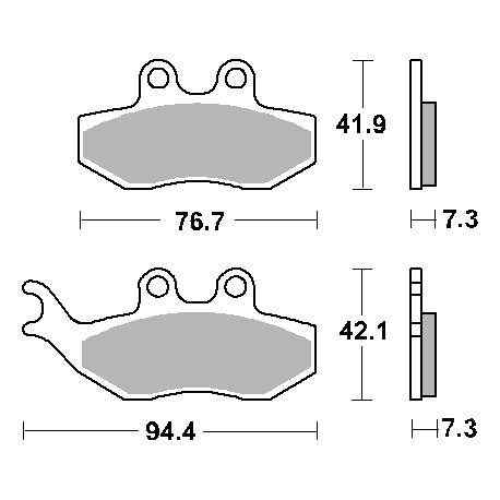 SBS KLOCKI HAMULCOWE KH194 STREET CERAMIC KOLOR CZARNY