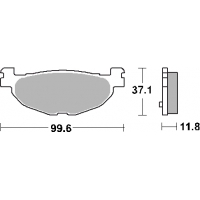 SBS PROMOCJA KLOCKI HAMULCOWE KH408 STREET STANDART CERAMIC YAMAHA YP 400 MAJESTYT '04-'13, XP 500 T-MAX '04-'11 KOLOR CZARNY TY