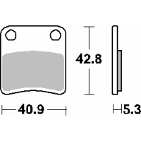 SBS PROMOCJA KLOCKI HAMULCOWE KH257/2 STREET STANDART CERAMIC KOLOR CZARNY