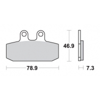 SBS KLOCKI HAMULCOWE KH256 STREET STANDART CERAMIC KOLOR CZARNY