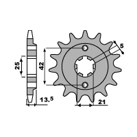 PBR ZĘBATKA PRZEDNIA 723 14 18NC CAGIVA 350 ELEPHANT (ŁAŃC. 520)