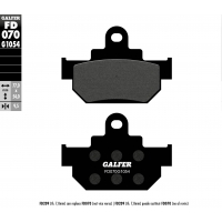 GALFER KLOCKI HAMULCOWE KH106/2 PÓŁMETALICZNE (GRUBOŚĆ 9,5MM)