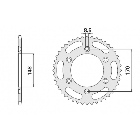 CHT ZĘBATKA TYLNA 804 42 (828-42) (JTR828.42) SUZUKI DR 600/650/800 '88-'95