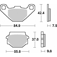 SBS KLOCKI HAMULCOWE KH67 STREET STANDART CERAMIC KOLOR CZARNY