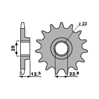 PBR ZĘBATKA PRZEDNIA 2180 12 18NC POLARIS 250/300/325/400/500 (ŁAŃC. 520) (JTF3221.12)