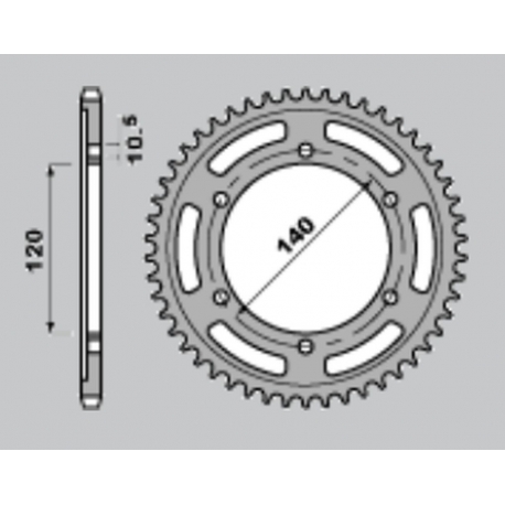 JR WYPRZEDAŻ ZĘBATKA TYLNA 5301 40 KAWASAKI ZX-6R '95-'97, W 650 '00-'06, ZR 750 '91-'04, GSX-R 600 '97-'00, GSX-R 750 '98-'99