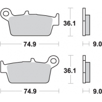 SBS PROMOCJA KLOCKI HAMULCOWE KH131/3 STREET STANDART CERAMIC JINCHENG JC 125 2B '97, MOTOUR UNION JC 125 DEER '98-'99 KOLOR CZA