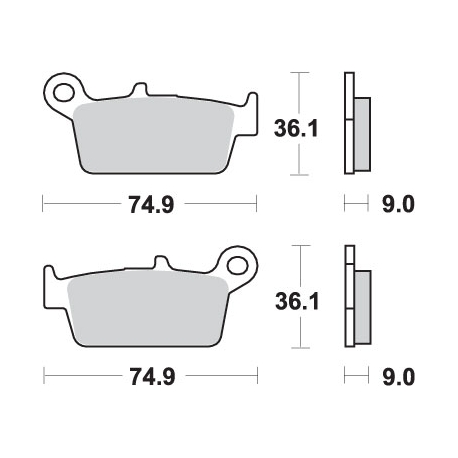 SBS PROMOCJA KLOCKI HAMULCOWE KH131/3 STREET CERAMIC JINCHENG JC 125 2B '97, MOTOUR UNION JC 125 DEER '98-'99 KOLOR CZARNY