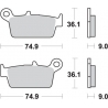 SBS PROMOCJA KLOCKI HAMULCOWE KH131/3 STREET STANDART CERAMIC JINCHENG JC 125 2B '97, MOTOUR UNION JC 125 DEER '98-'99 KOLOR CZA