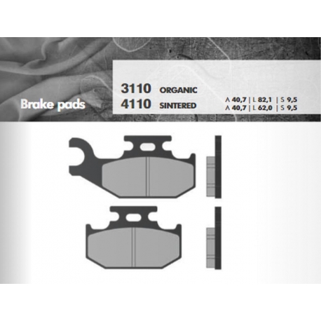 BRENTA KLOCKI HAMULCOWE KH317 / KH414 SPIEK METALICZNY (ZŁOTE) (GRUBOŚĆ 9,5MM ) (FT 4110)