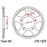 JT ZĘBATKA TYLNA 4734 40 HONDA CMX 500 REBEL 17-23 (ŁAŃC.520) (473440JT)