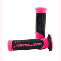 PROGRIP MANETKI PG732 ROAD (22+25MM, DŁ.125MM) KOLOR FUKSJA FLUO/CZARNY (DWUSKŁADNIKOWE) (732-297) (PG732/12)