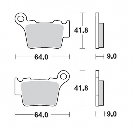 MOTO-MASTER PROMOCJA KLOCKI HAMULCOWE KH368 NITRO RACING SINTER METAL SOFT: 22 (NITRO SPORT) KTM 200SX, 250SX, 450SX