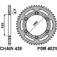 PBR ZĘBATKA TYLNA 4521 45 F HONDA CG 125 ES (04-06) (ŁAŃC. 428)