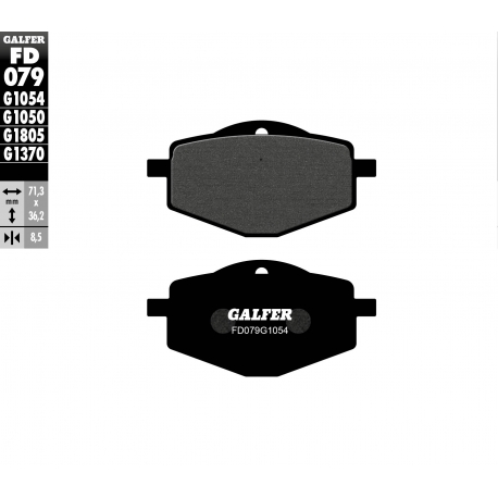 GALFER KLOCKI HAMULCOWE KH101 PÓŁMETALICZNE