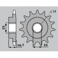 JR ZĘBATKA PRZEDNIA 2114 15 DUCATI 796/820/821/848/992/998/999/1000/1100 (JTF741.15)