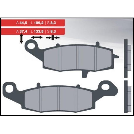 BRENTA KLOCKI HAMULCOWE KH229 LEWY PRZÓD KAWASAKI/SUZUKI (FT 3092)