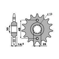 PBR ZĘBATKA PRZEDNIA 339 17 18NC (ŁAŃC. 530)