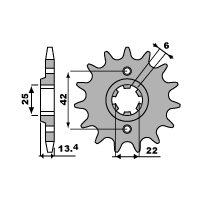 PBR ZĘBATKA PRZEDNIA 291 16 18NC (ŁAŃC. 525)