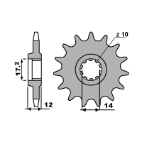 PBR ZĘBATKA PRZEDNIA 553 12 18NC GILERA 50 90-96 (ŁAŃC. 415)