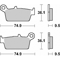 SBS PROMOCJA KLOCKI HAMULCOWE KH131 STREET CERAMIC KOLOR CZARNY