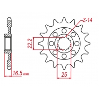 GROSSKOPF PROMOCJA ZĘBATKA PRZEDNIA 2114 15 DUCATI 749/848/998/999/1000/1098/1099/1100/1098/1200 (JTF741.15)