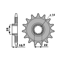 PBR ZĘBATKA PRZEDNIA 2145 16 18NC APRILIA 450/550 RSV,SXV (ŁAŃC. 520)