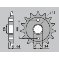 CHT ZĘBATKA PRZEDNIA 348 15 HONDA XRV750 90-03 (A4240314150)