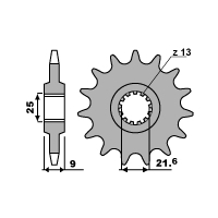 PBR ZĘBATKA PRZEDNIA 2049 19 18NC YAMAHA FZR 400RR (4 DX) 88-95 (JTF1587.19) (ŁAŃC. 428)