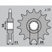 JR ZĘBATKA PRZEDNIA 579 14 YAMAHA R1/FJ1200/XJR (JTF579.14)