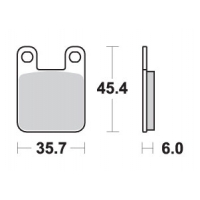 SBS KLOCKI HAMULCOWE KH115 STREET STANDART CERAMIC KOLOR CZARNY PASUJE DO YAMAHA DT50R '04-, TZR50 '03-, TOMOS