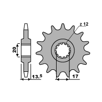 PBR ZĘBATKA PRZEDNIA 154 13 18NC (ŁAŃC. 428)