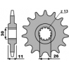 PBR ZĘBATKA PRZEDNIA 579 16 18NC YAMAHA FZS 1000 01-05, R1 98-03 (ŁAŃC. 530) (JTF579.16)