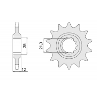 CHT ZĘBATKA PRZEDNIA 823 13 (A4250823130) HUSQVARNA / HUSABERG (82313JT) (ŁAŃC. 520)